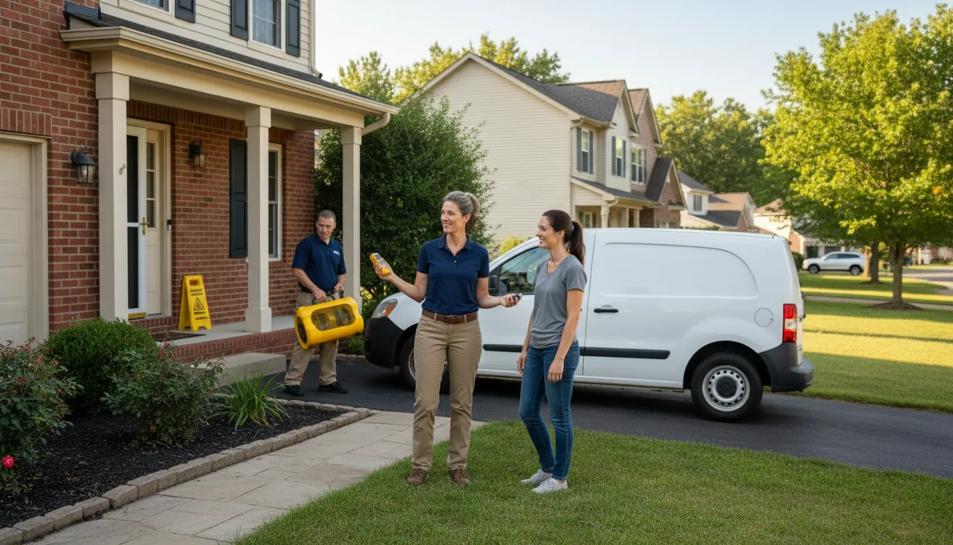 Residential water damage restoration in French Settlement, LA